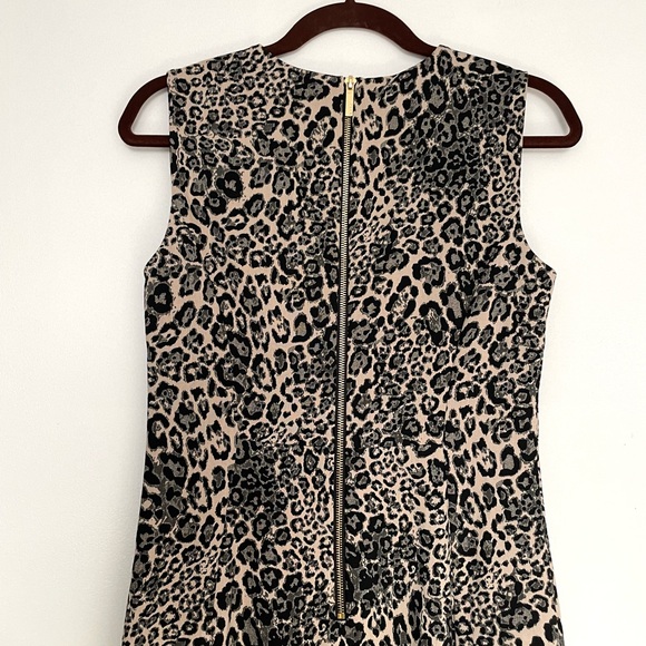CALVIN KLEIN Leopard Animal Print Sheath Dress Size 8 - Picture 4 of 5